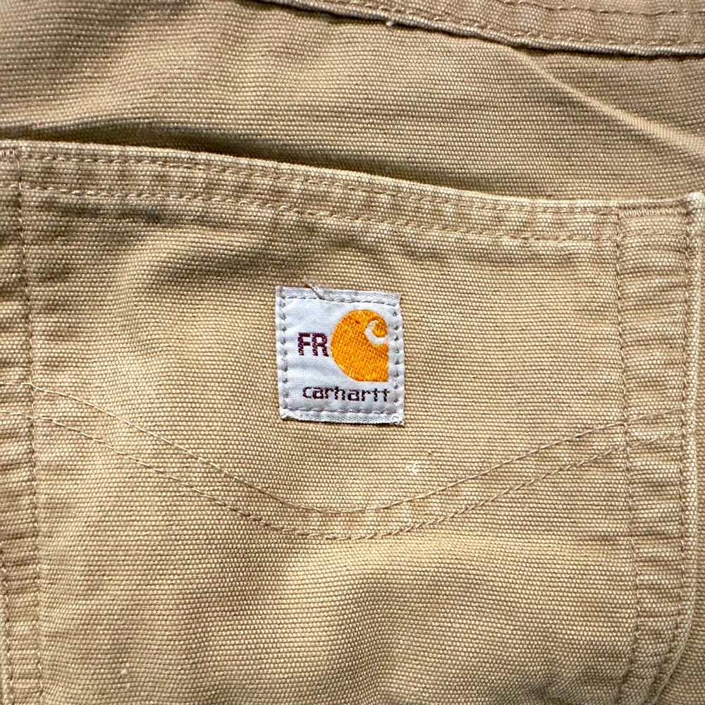 Fire resistant Carhartt loose fitting 34x30 khaki pants - two pair